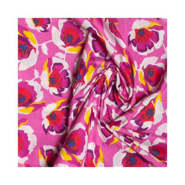 Tissu coton Hibiscus