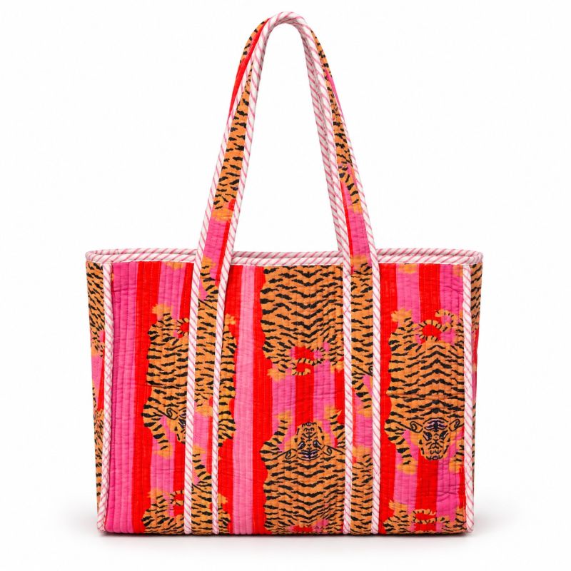 Sac cabas matelassé velours Bengale