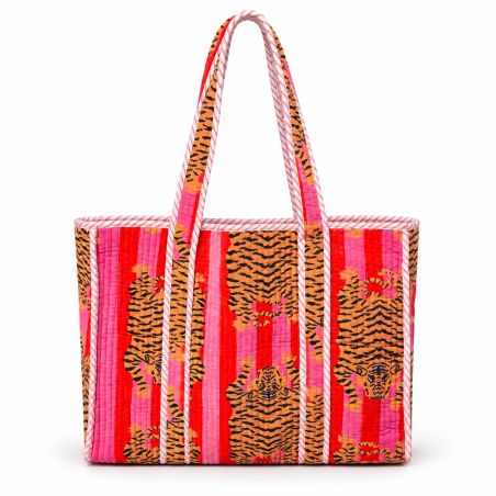 Sac cabas matelassé velours Bengale