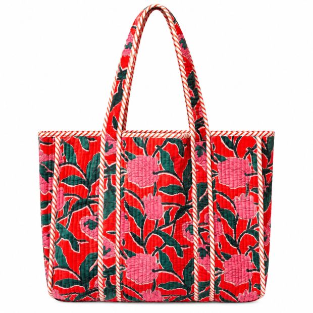 Sac cabas matelassé velours Malai