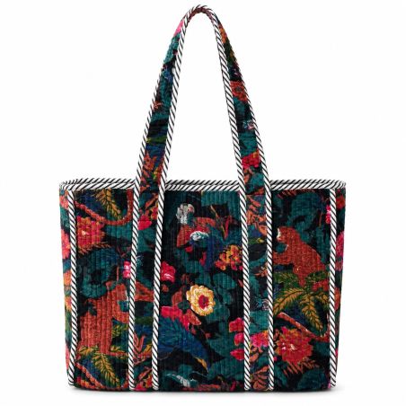 Sac cabas matelassé velours Tikka