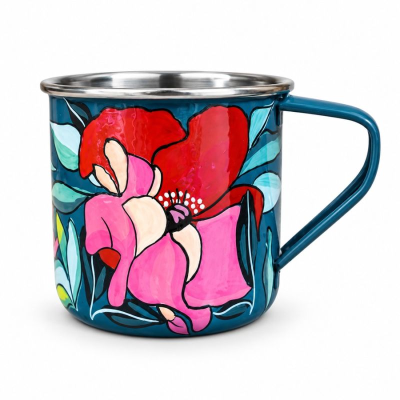 Tasse inox peinte à la main Havana