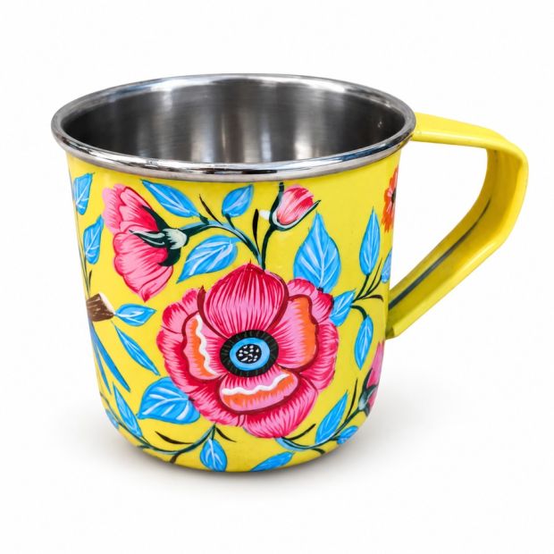 Tasse inox peinte à la main Surya