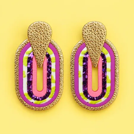 Boucles d’oreilles Epona rose