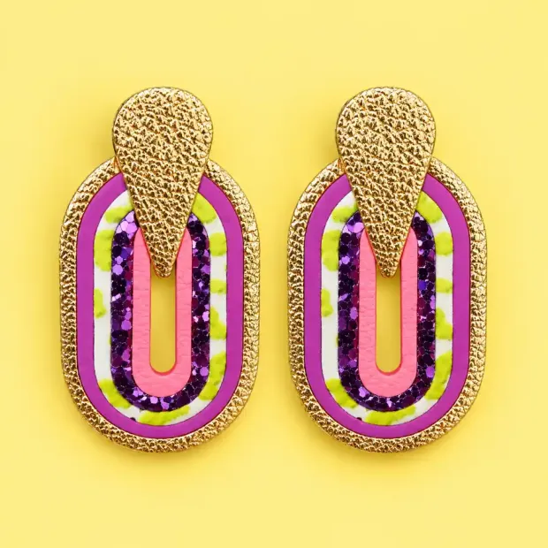 Boucles d’oreilles Epona rose