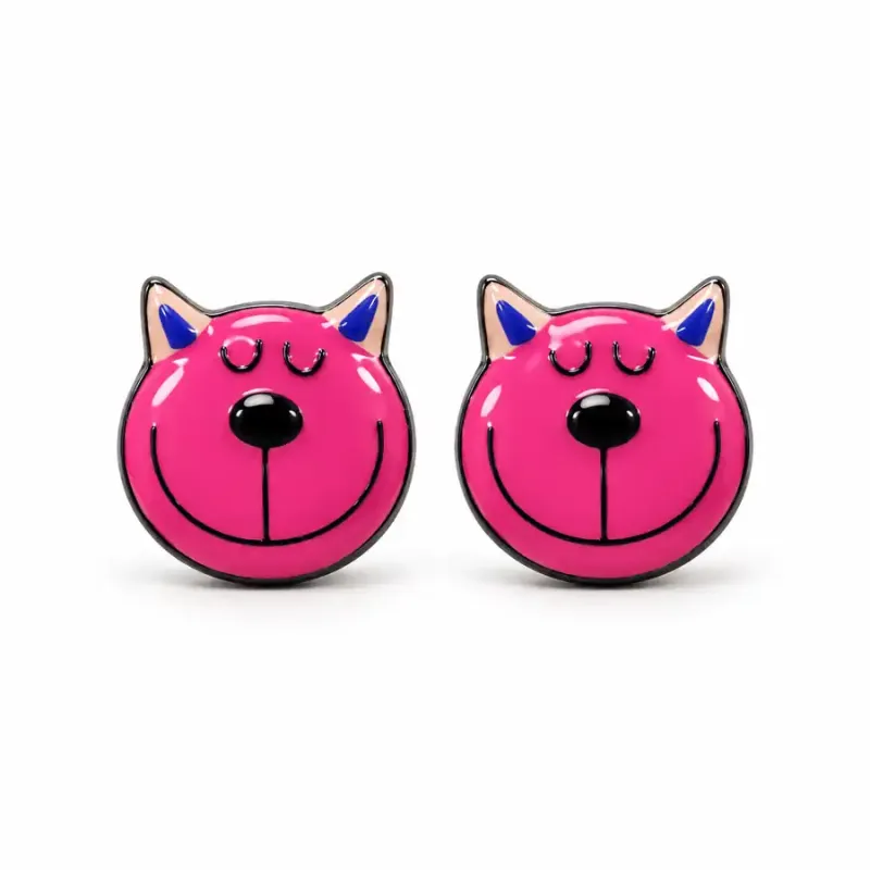 Boucles d'oreilles Cat rose