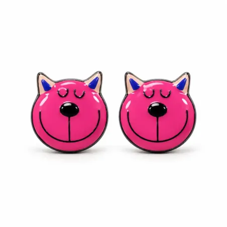 Boucles d'oreilles Cat rose
