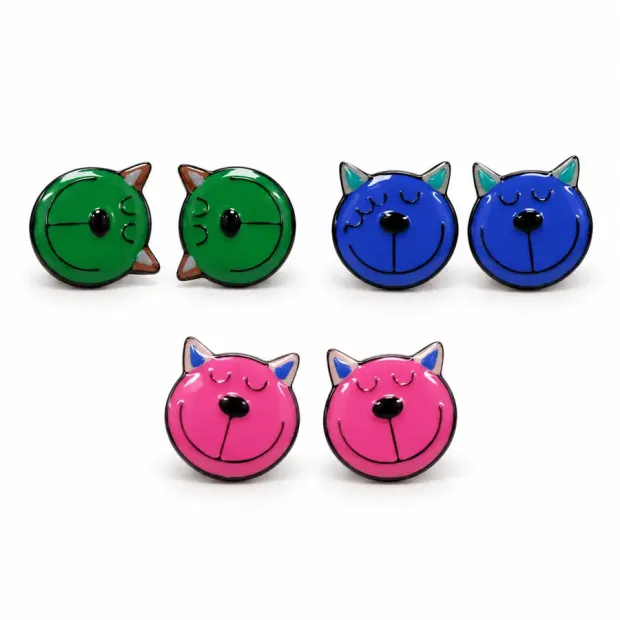 Boucles d'oreilles Cat rose