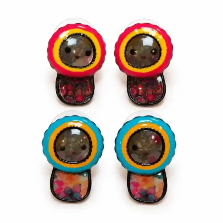 Boucles d'oreilles Inuit bleu