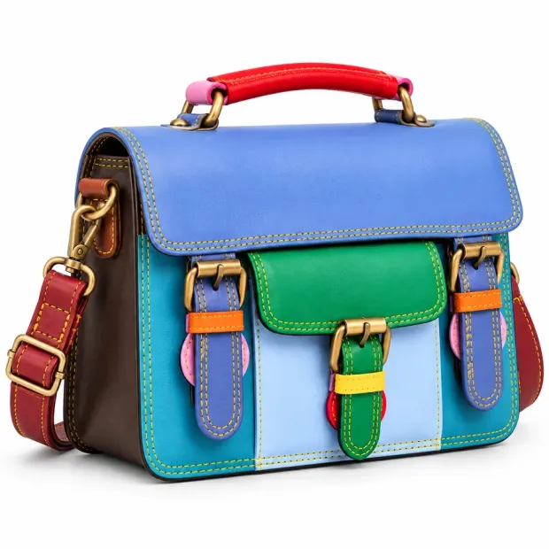 Sac en cuir recyclé Petit cartable