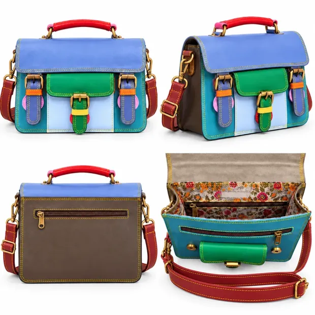 Sac en cuir recyclé Petit cartable