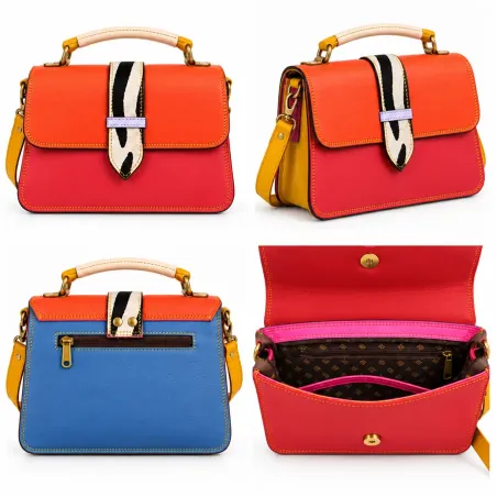 copy ofSac à main en cuir multicolore