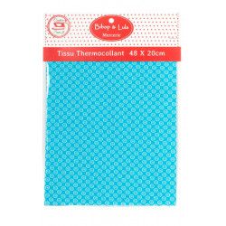Tissu thermocollant Light blue round - Bibop et Lula
