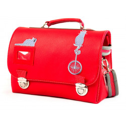 Sac cartable enfant école maternelle chat rouge - Bibop et Lula
