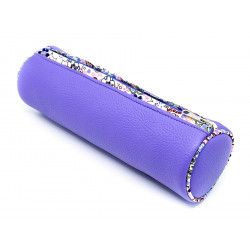 trousse ronde école enfant violette à fleurs - Bibop et Lula