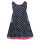 Robe sans manches coton fille 2-10 ans rose et noire à pois - Bibop et Lula
