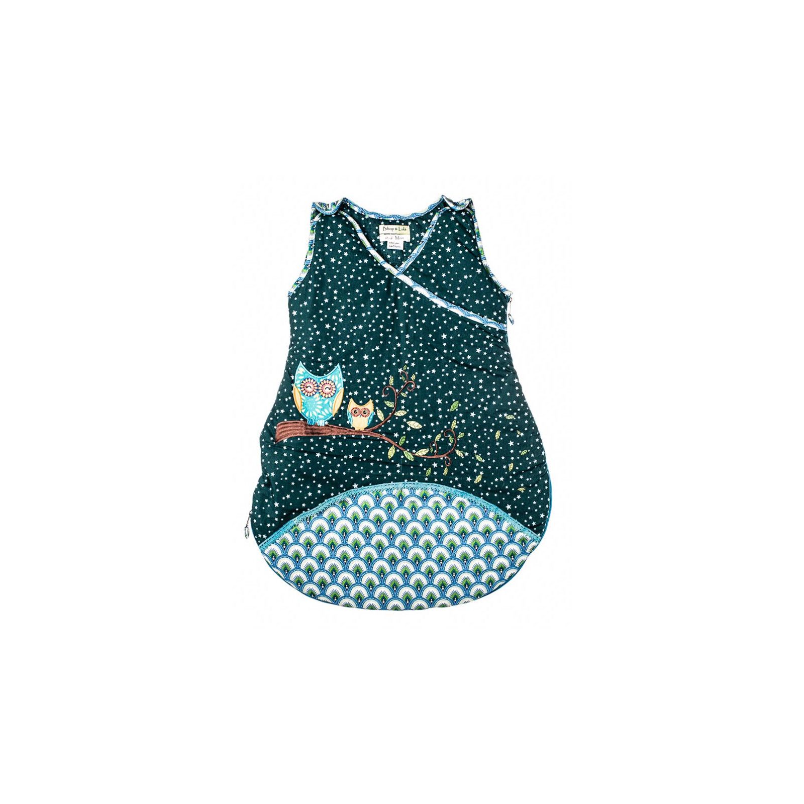 Gigoteuse Molletonnee 0 12 Mois Bebe Bleu Nuit Avec Hiboux