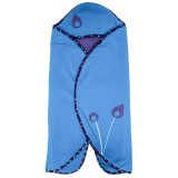 Nid d'ange, couverture nomade polaire bébé 0-12 mois bleu et violet - Bibop et Lula