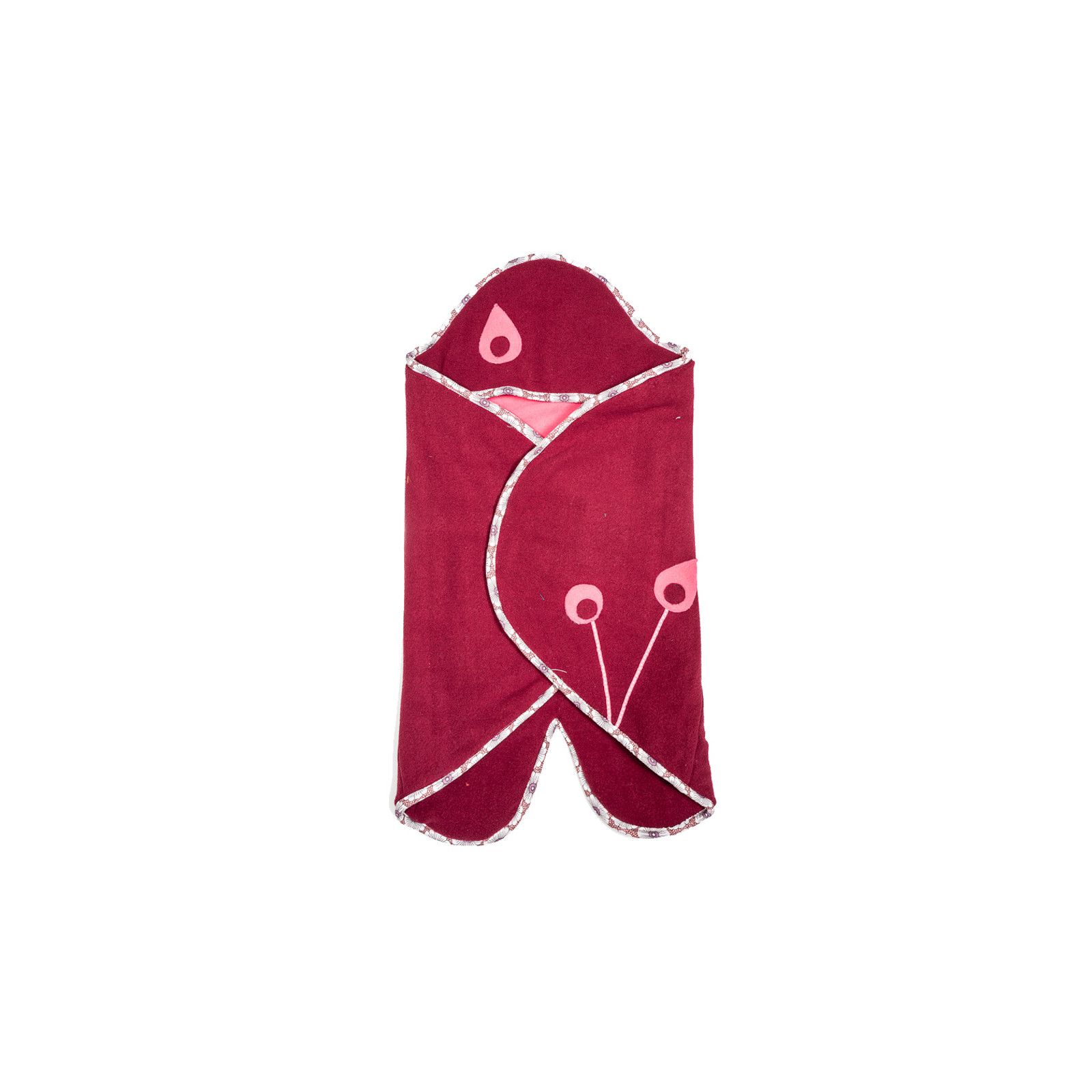 Nid D Ange Couverture Nomade Polaire Bebe 0 12 Mois Rouge Bordeaux Et Rose