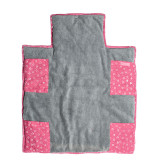 Tapis à langer nomade de voyage bébé coton éponge papillons roses et gris - Bibop et Lula