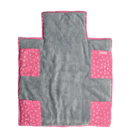 Tapis à langer nomade de voyage bébé coton éponge papillons roses et gris