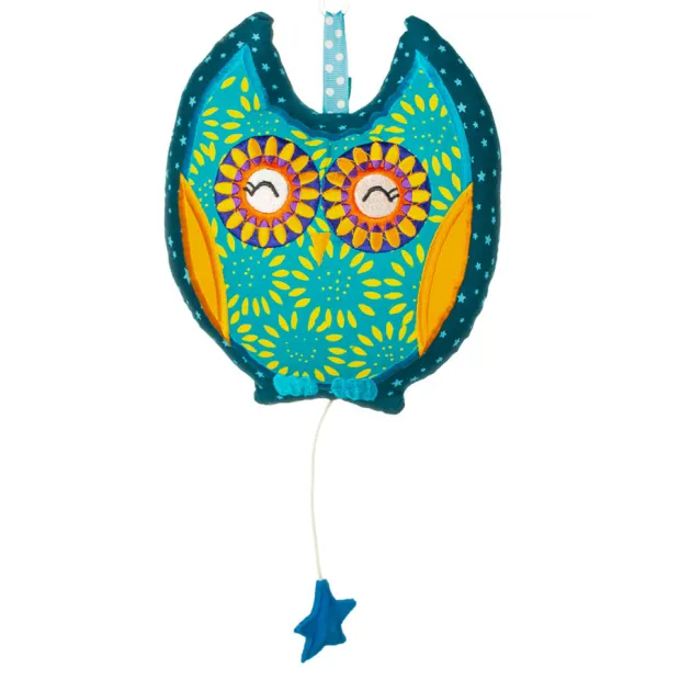 Boîte à musique coton hibou pour bébé