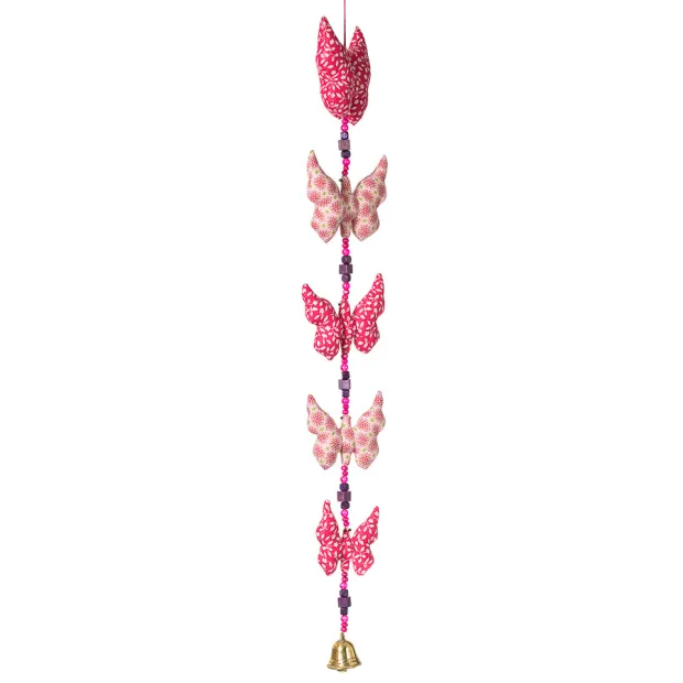 Mobile déco enfant bébé papillons roses