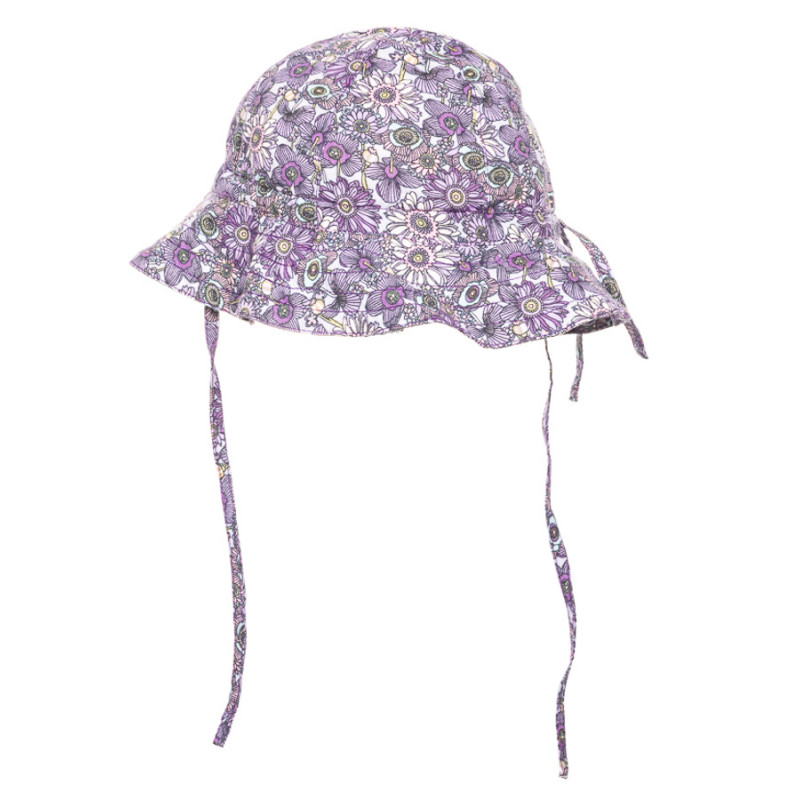 Chapeau De Soleil Bebe Coton Reglable Violet Mauve A Fleurs Chapeau De Soleil Bebe Coton Reglable Violet Mauve A Fleurs