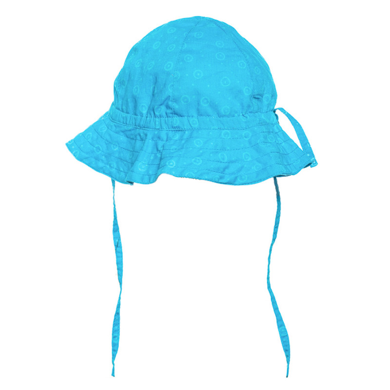 Chapeau De Soleil Bebe Coton Reglable Bleu Fushia