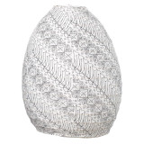 Lampion tissu boule japonaise ruche blanc et noir - Bibop et Lula