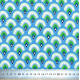 Tissu coton bleu et vert - Bibop et Lula