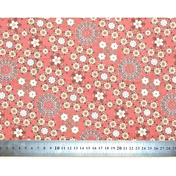 Tissu coton au mètre rouge incarnat