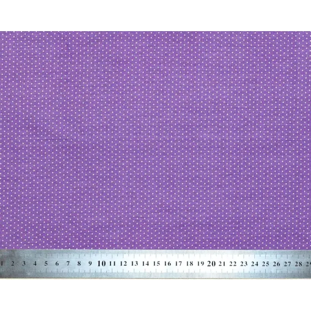 Tissu coton petits pois violet
