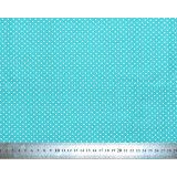 Tissu coton petits pois bleu turquoise - Bibop et Lula