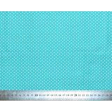 Tissu coton petits pois bleu turquoise - Bibop et Lula