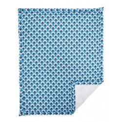 Couverture Plaid Bebe Laine Et Coton Bleu Et Blanche Couverture Plaid Bebe Laine Et Coton Bleu Et Blanche