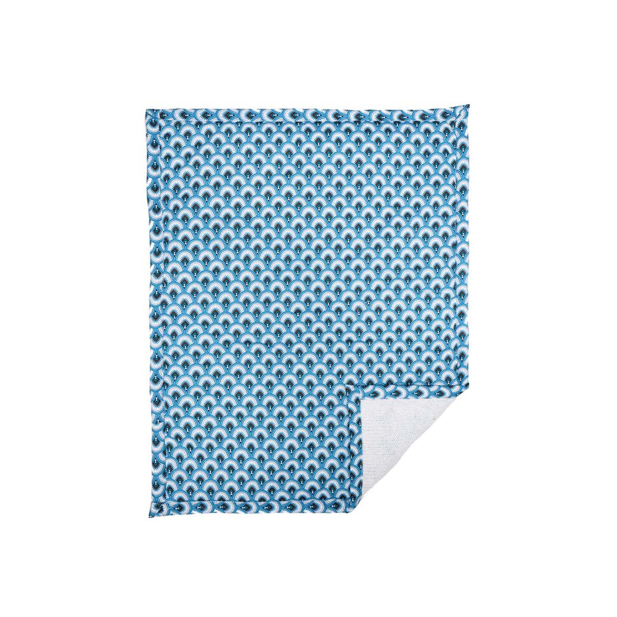 Couverture Plaid Bebe Laine Et Coton Bleu Et Blanche Couverture Plaid Bebe Laine Et Coton Bleu Et Blanche