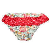 Culotte de bain fille 2-4 ans bleu et coquelicot rouge - Bibop et Lula