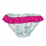 Culotte de bain fille 2-4 ans bleu et fleurs de cerisiers - Bibop et Lula