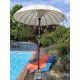 Parasol balinais écru coton diamètre 190cm - Bibop et Lula