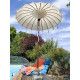 Parasol balinais écru coton diamètre 190cm - Bibop et Lula