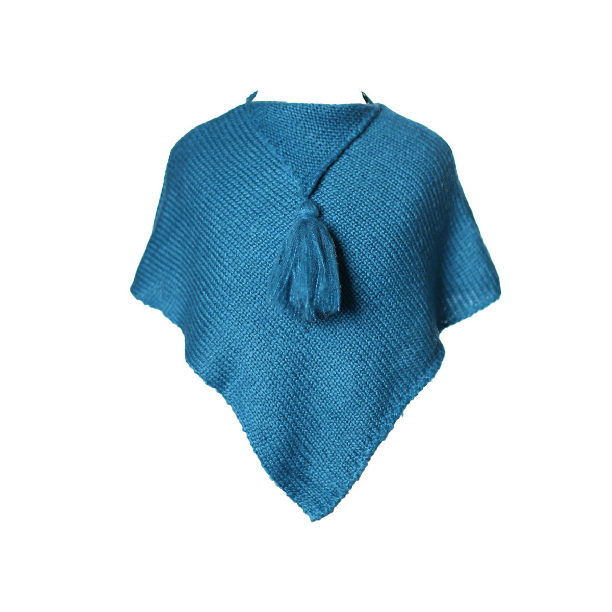 Poncho laine bébé bleu canard - Bibop et Lula