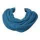 Grand snood tour de cou laine bleu canard - Bibop et Lula