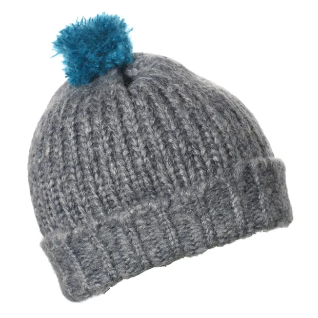 Bonnet laine enfant gris chiné