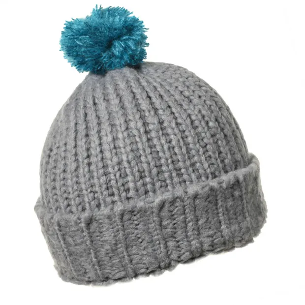 Bonnet laine enfant gris souris