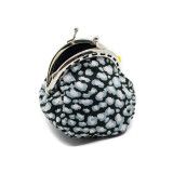Petit porte-monnaie bourse à clip rétro gris argent silver - Bibop et Lula