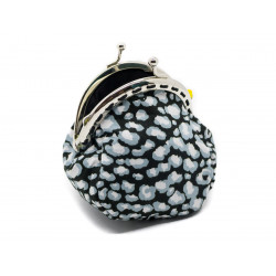 Petit porte-monnaie bourse à clip rétro gris argent silver - Bibop et Lula