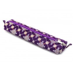 Petit plumier trousse tissu violet prune - Bibop et Lula