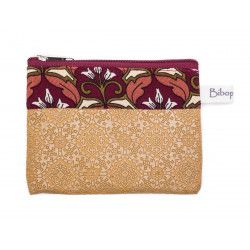 Petit porte-monnaie vegan zippé rose framboise et or gold - Bibop et Lula