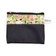 Petit porte-monnaie vegan zippé noir et fleurs - Bibop et Lula